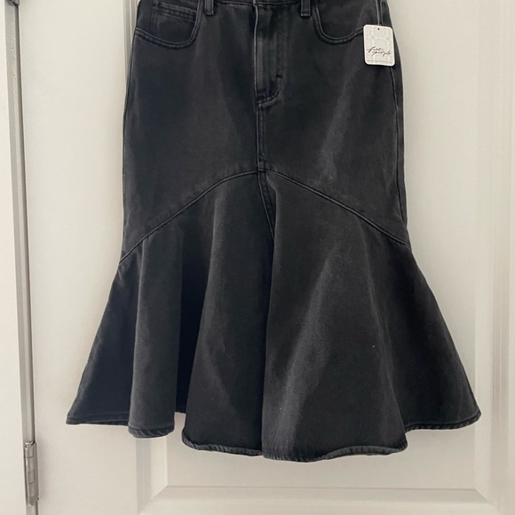 Free People We The Free Fishtail Denim Skirt - Picture 6 of 10